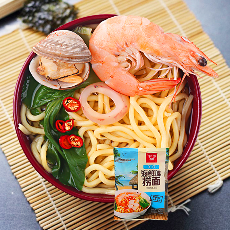 伊田面館XO醬海鮮撈面車仔面 245g*5組合裝，便捷美味的海鮮盛宴